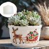 Рождественские сани с оленями рельеф суккулентное растение смола силиконовая форма сани подарочная коробка рельеф коробка для хранения чашка для свечи гипсовые формы