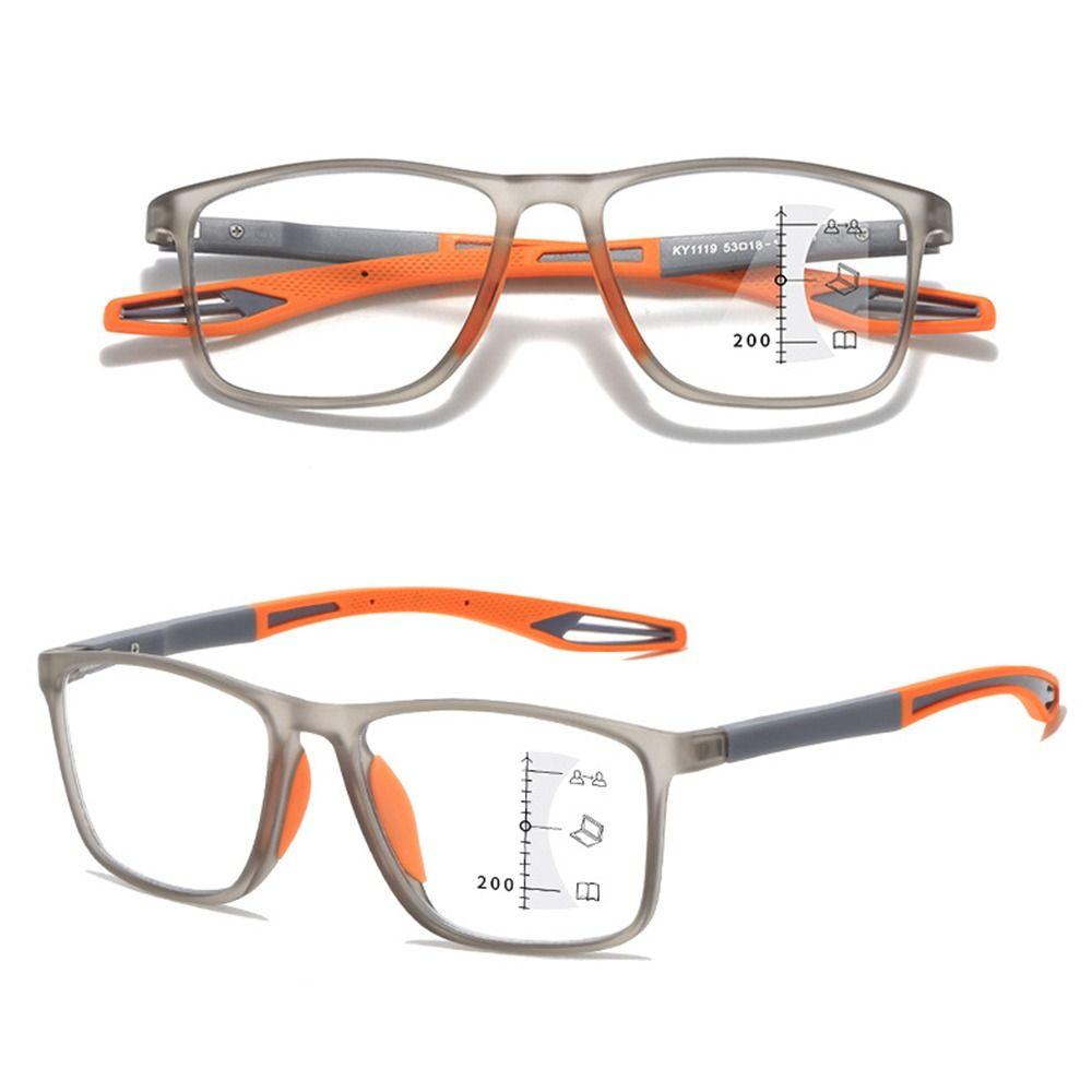 Blue Light Blocking Glasses TR90 Multifocal Progressive Reading Glasses for Hyperopia Eye Protection Anti Blue Ray