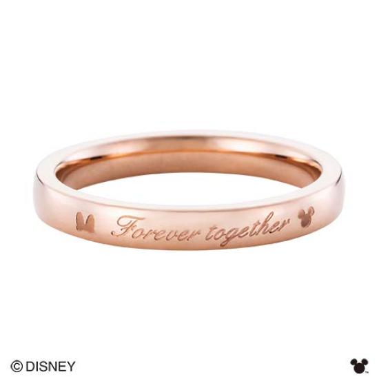 Disney Ring Allergy Free Surgical Stainless Steel 316L Gold Ring DIST001GO TP [White Clover] "Mickey & Minnie" Women's (7)