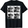 Кот в ковбойской шляпе Ретро Фотобудка Селфи Смешной Кот Meowdy Футболка