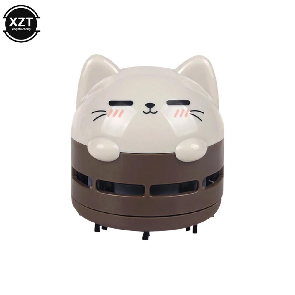 Мини Ручной Настольный Пылесос Портативный USB Перезаряжаемый Пылесос Мультяшная Форма Крошки Ластик Перхоть Конфетти Чистящая Щетка