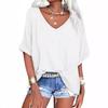 2024 Европейская и американская женская повседневная футболка большого размера с коротким рукавом свободного кроя