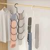 Полка для хранения шарфов, подвесные мульти-крючки, большая вместимость, противоскользящая, отличная несущая способность, нержавеющий шкаф, чулки, леггинсы, органайзер, вешалка для штанов для йоги