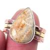 Натуральный ископаемый коралловый драгоценный камень, двухцветное кольцо из стерлингового серебра 925 пробы, размер 8,5 C2A12