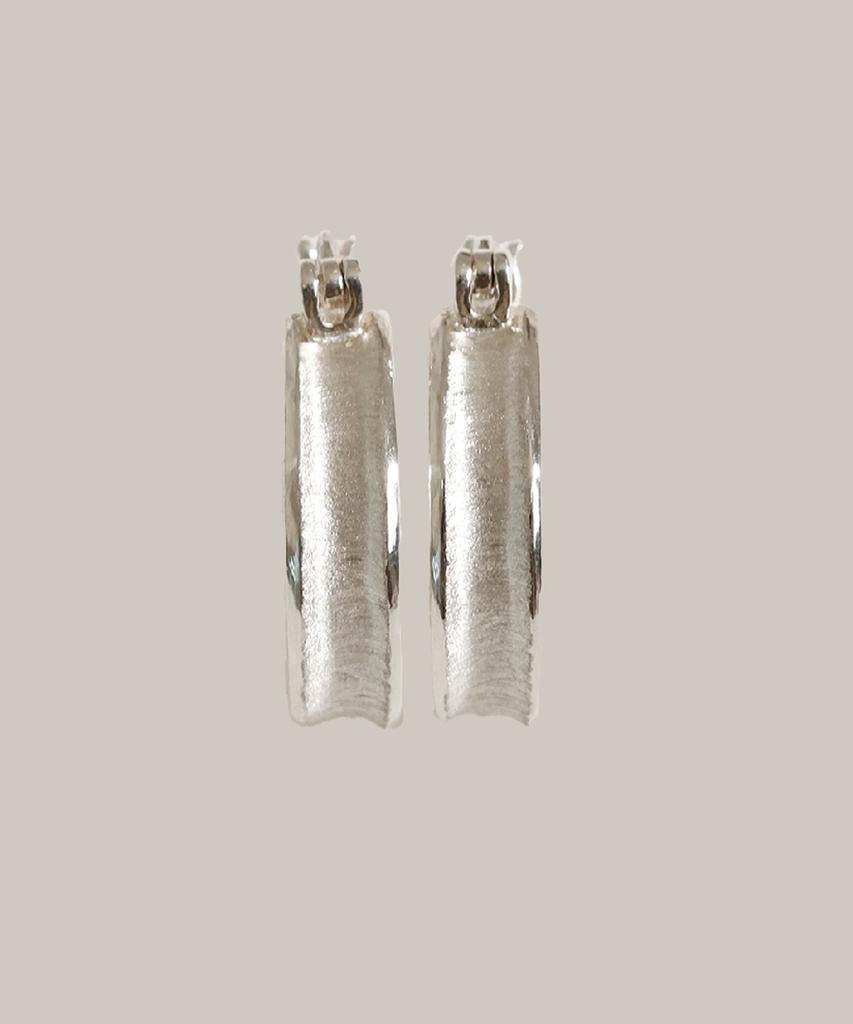 Jnui Linen Hoop Earrings 14K Gold Plated