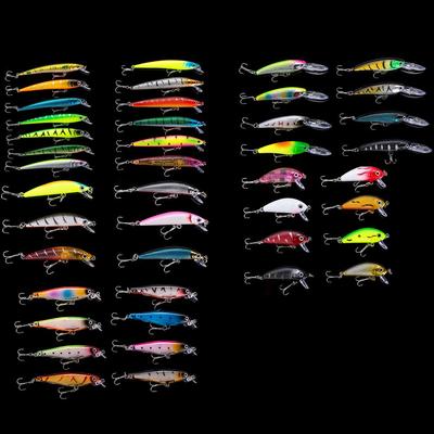 Набор приманок Zmart из 43 приманок Minnow 12 см 11 см 10 см 7 см. Жесткая приманка для ловли карпа нахлыстом. 6 моделей. Снасти 7,7 см.