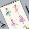 50PCS Cute Ballet Stickers Girls Dance Stickers Pack Waterproof Vinyl Decal for Scrapbook Water Bottle Laptop Phone Computer