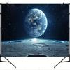 1 piece, 2D flat design, 1 space-themed backdrop banner, universe photography wall banner, Earth and lunar surfaces, wsj