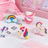 10/30/50Pcs Unicorn Rings Multi-color Rubber Rainbow Ring Unicorn Cupcake Toppers Girls Birthday Unicorn Party Favors Kids Rings