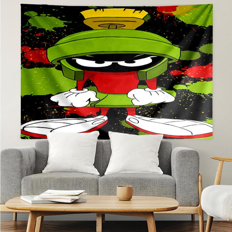 Marvin the Martian1 Tapestry for Bedroom Aesthetic Classroom Tapestries Wall Hanging for Living Room Dorm Office,Ideal Creative Gift