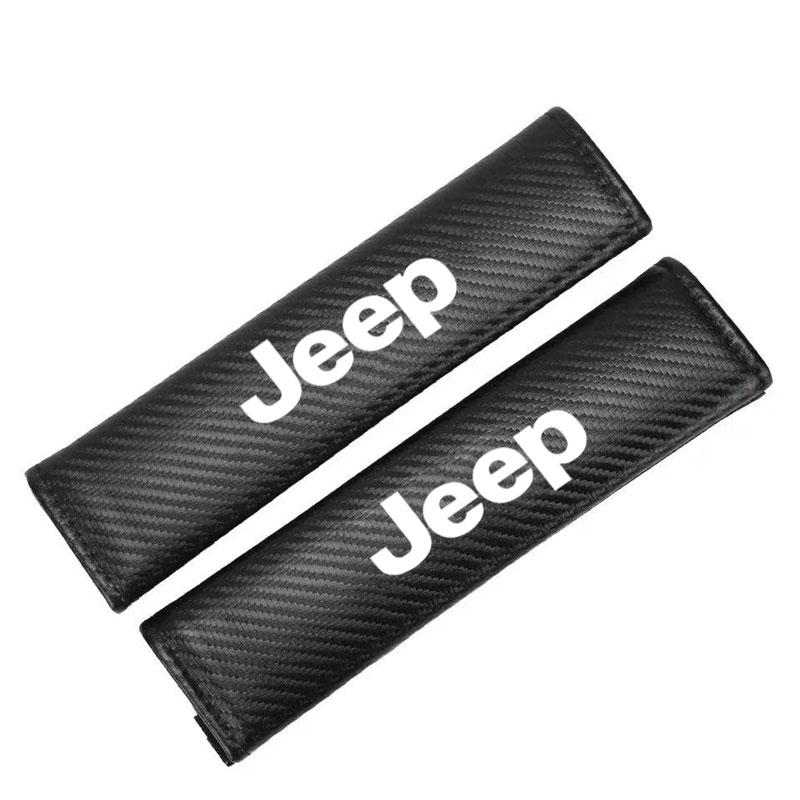 Car Seat Belt Shoulder Protector Cover Safety Belt Padding Pad For Jeep Renegade Wrangler Cherokee Compass Patriot Accessories AJX1