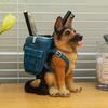Resin Statue Desktop Storage German Shepherd Pen Box Figurines New Dog Sculpture Pen Container