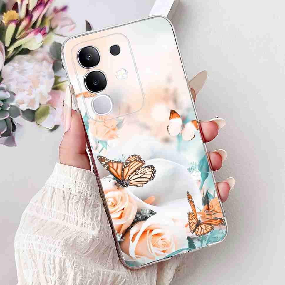 For Vivo Y29 4G Case Cute Couple Cat Butterfly Cover Soft Silicone Phone Cases For Vivo Y 29 Y29 4G Fundas Coque 6.68"