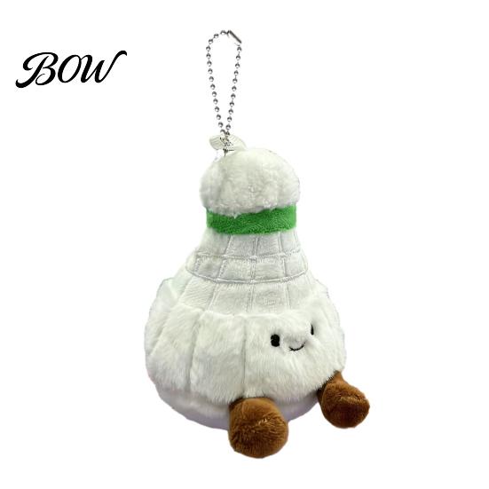 Soft Backpack Accessory Badminton Plush Keychain, Cute Shuttlecock Stuffed Toy for Bag Car Portable Keyring Pendant Decor, Mini Pendant, Creative Gift