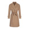 Пальто для женщин, двубортный тонкий длинный плащ с поясом, теплое зимнее пальто, шерстяная верхняя одежда