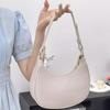 Spring and Summer Simple Underarm Bag Single Shoulder Niche Bag Women's Messenger Bag New Half-moon Bag