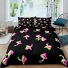 Wild Mushroom Duvet Cover Set Burgundy Plant Bedding Set Comforter Soft Polyester King Queen Size With Pillowcase