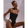 Sexy Flowers One Piece Swimsuit For Women Bodysuit Swimwear Female Push Up Monokini High Cut Bathing Suit Beachwear Bathers