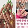 24pcs Fake Nails With Glue Fake Nail Tips Nails Art False Press On Coffin Stick Pattern DIY Design