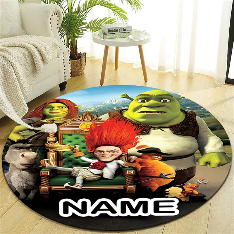 Personalized S-Shrek Round Chair Office Rug - Perfect for Mat, Office Chair & More - Ideal Gift for Birthdays and Holidays
