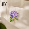 Fabric-friendly Brooch Pin, Enamel Hydrangea Shape Lapel Polished Edges Backpack Durable Pin Decorative Badge for Coat Collars Scarves Canvas