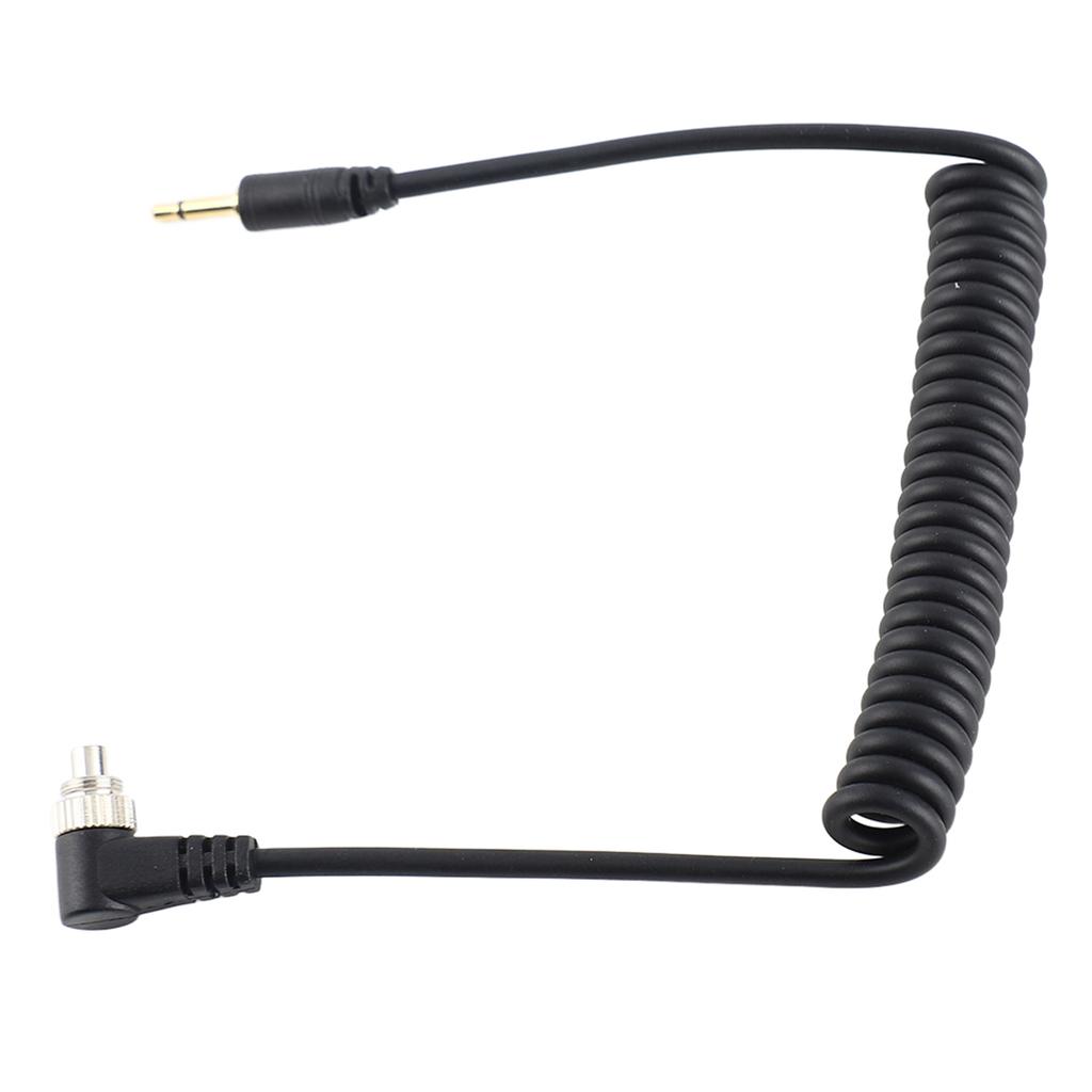 Кабель синхронизации вспышки ПК 2,5 мм - Male с винтовым фиксатором, удлиненный спиральный провод