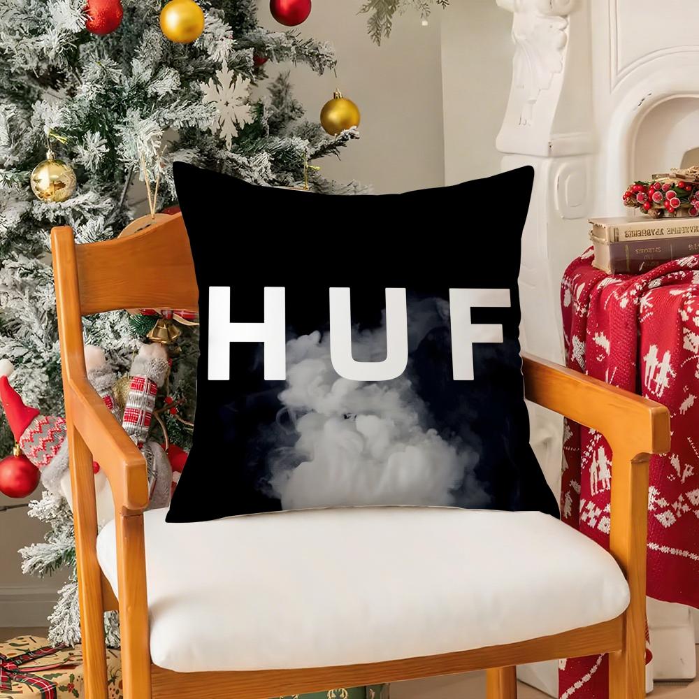 Skateboard Aesthetic Design HHUF Pillow Case Silky Short Plush With Invisible Zipper Dustproof Sofa Cushion Cover