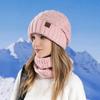 Winter Hat Winter Knitted Hat Warmer Scarf Set Wear Resistant For Women Men