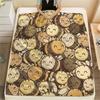 Cartoon animal bee Print Flannel Blanket High quality Comfortable for All Seasons Home Decor Warmth and Comfort Perfect for Christmas Gifts