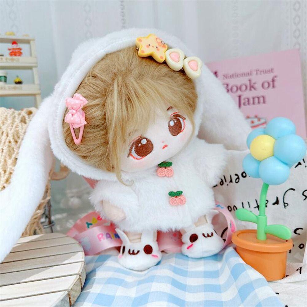 Мини-кукольная одежда, обувь, комбинезоны с милым медведем, сумки, новые пушистые толстовки с капюшоном, 20 см, хлопковые набивные куклы