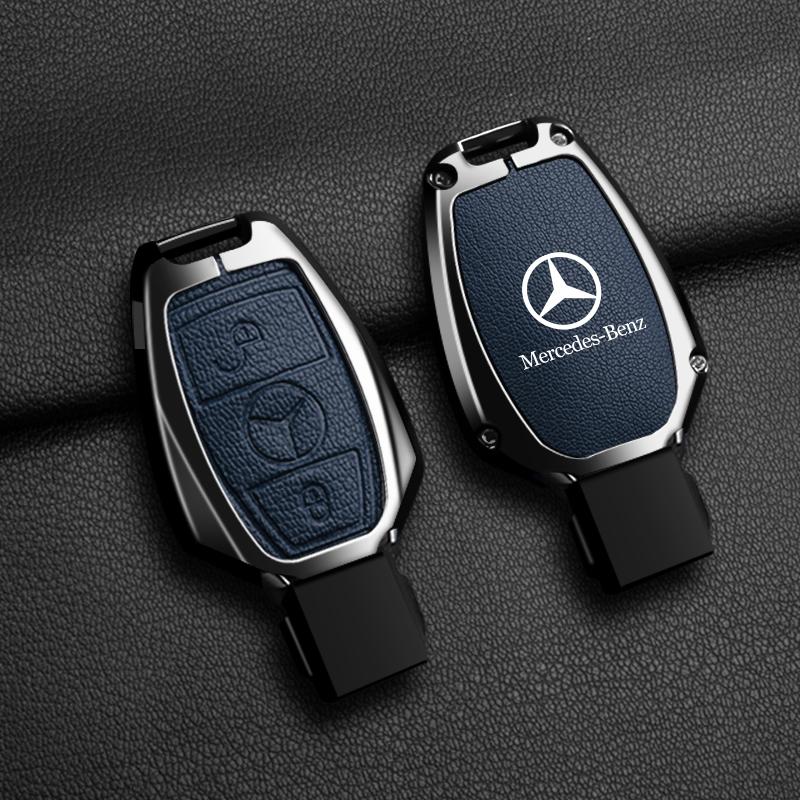 FHP3 New 2025 Leather Car Key Case Cover Holder Protector For Mercedes Benz A B C E Class GLS GLA GLK GLC CLS CLA AMG W204 W205 W212