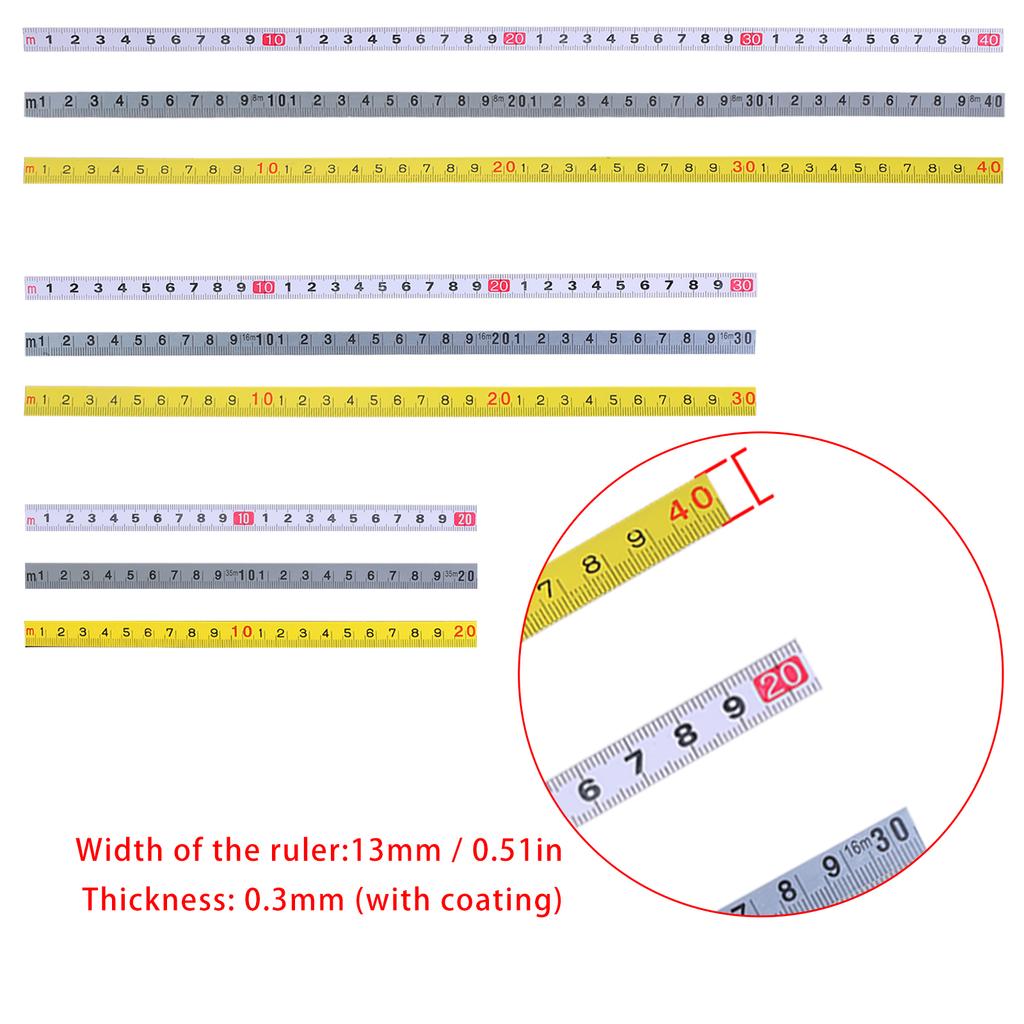 20/30/40см Измерительный инструмент Портативная мягкая рулетка Самоклеящаяся гибкая рулетка Измерительная линейка Высокая точность