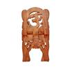 Wood Folding Hand-Crafted OM Book Stand/Holder/Rest/Keep for Home/Work Space/Religious Places (Sheesham, Brown, Size: 15 Inches)