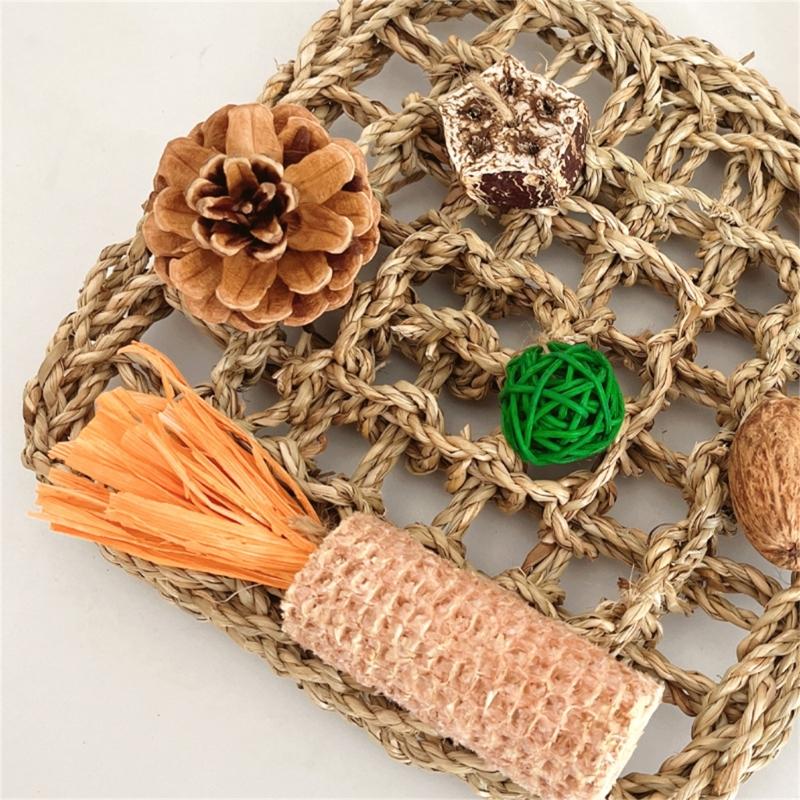 Parrot Toy Bird Cage Toy Hangable Perch Colorful Tearing Toy Birdcages Accessories Budgies Standing Macaws Chewing Toy