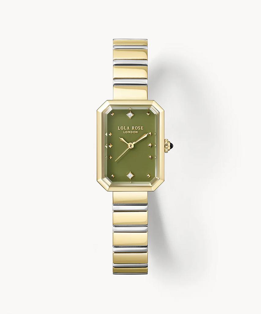 Lollalojeu Ms Lola Green Onyx Square Women'S Metal Watch