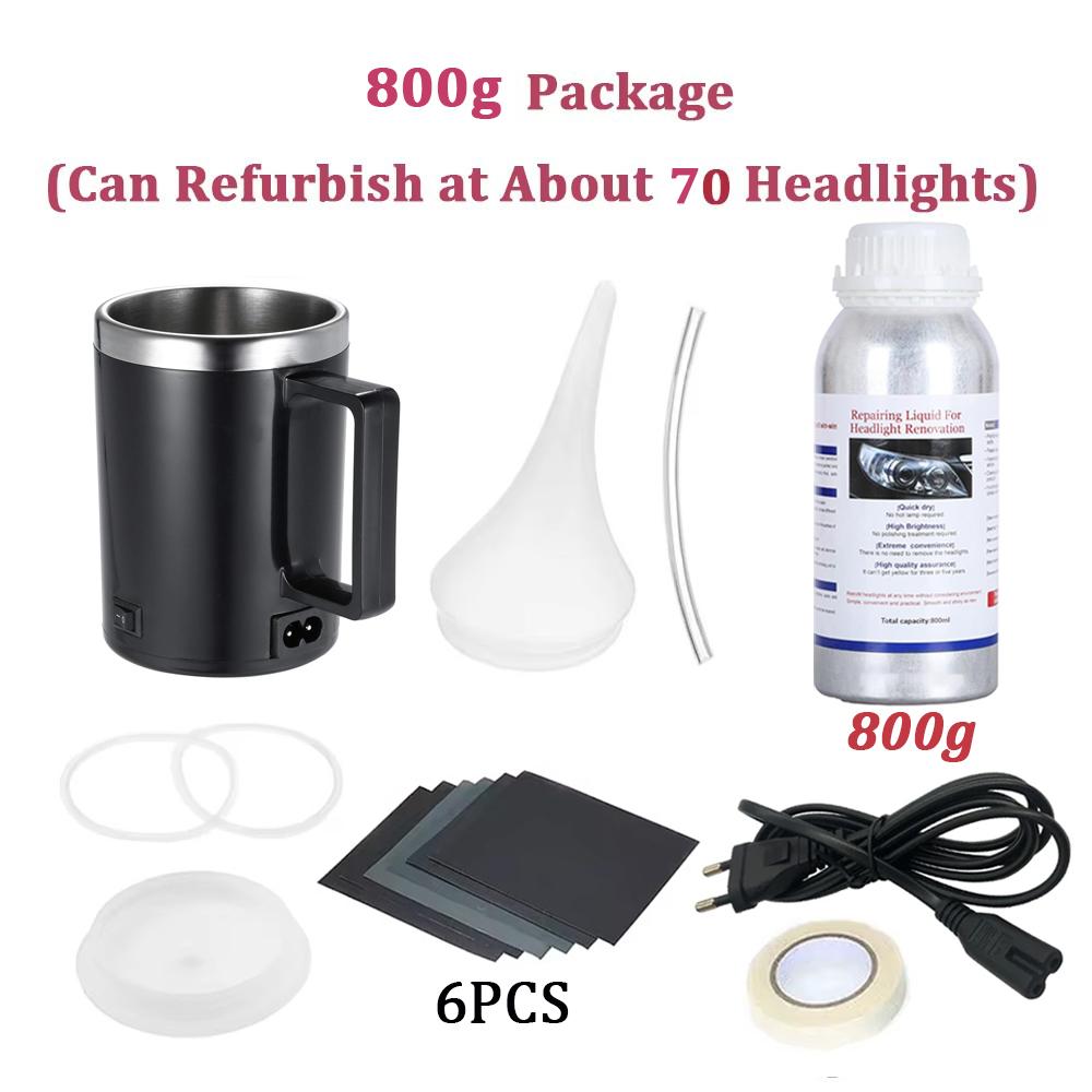 Car Headlight Chemical Polishing Kit Headlights Liquid Polymer Repair Fluid Scratch Remover Car Headlight Polish Restoration Kit