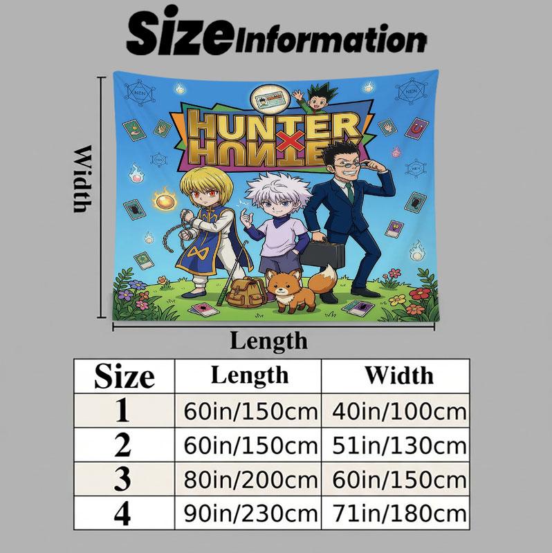 Настенный гобелен Hunter X Hunter Эстетичный настенный подвесной тканевый плед Декоративные гобелены для спальни гостиной Домашний декор