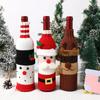 Christmas Wine Bottle Cover Bags Champagne Bottle Knit Sweater Santa Claus Bottles Gift Wraps Party Decorations Xmas Supplies Bar Dining Room Decor
