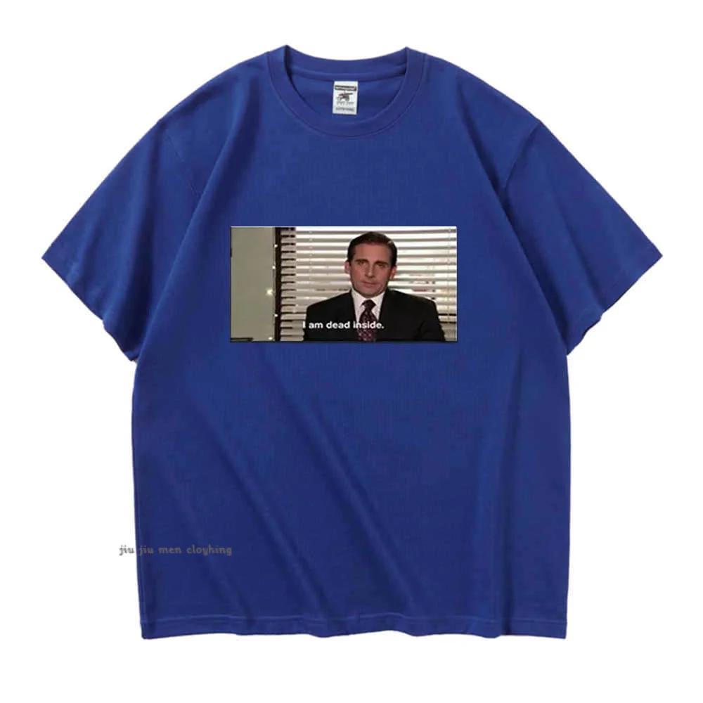 I Am Dead Inside летняя мужская женская футболка Топ Мужские женские футболки Офис США Мемы Смешные футболки Camisas Hombre Oversized