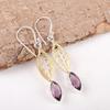 Серьги с аметистом, ювелирные изделия из драгоценных камней, серьги из цельного серебра 925 пробы, подарок для женщин, серьги ручной работы