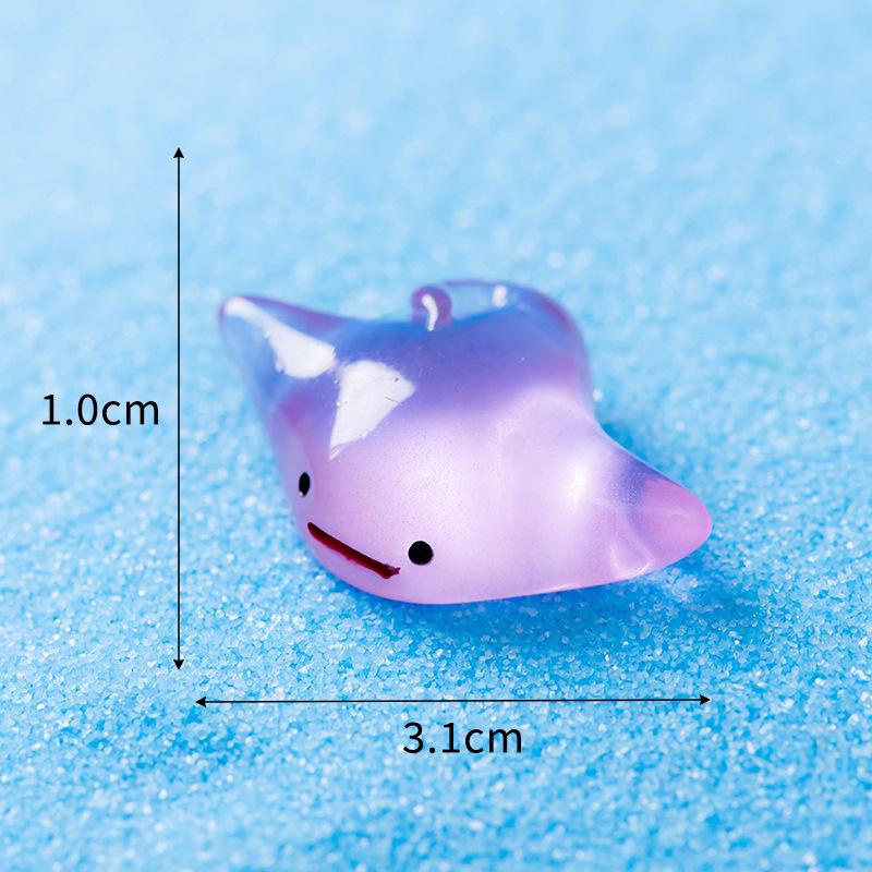Glow-in-the-dark Manta Ray Resin Small Ornaments Micro Landscape Fish Tank Aquarium Marine Animal Landscape Decorative Arts and Crafts Accessories