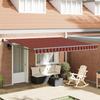 VidaXL Automatic Retractable Awning Orange and Brown 350x250 Cm 3330227