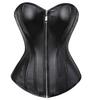 Корсет из искусственной кожи DOKiDOKi (черный) с топом на шнуровке, идеально подходит для косплея, SM, доминатрикс, бондажа, панк-рока и многого другого