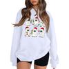 Женская модная толстовка с круглым вырезом и длинными рукавами на Хэллоуин с маленьким принтом