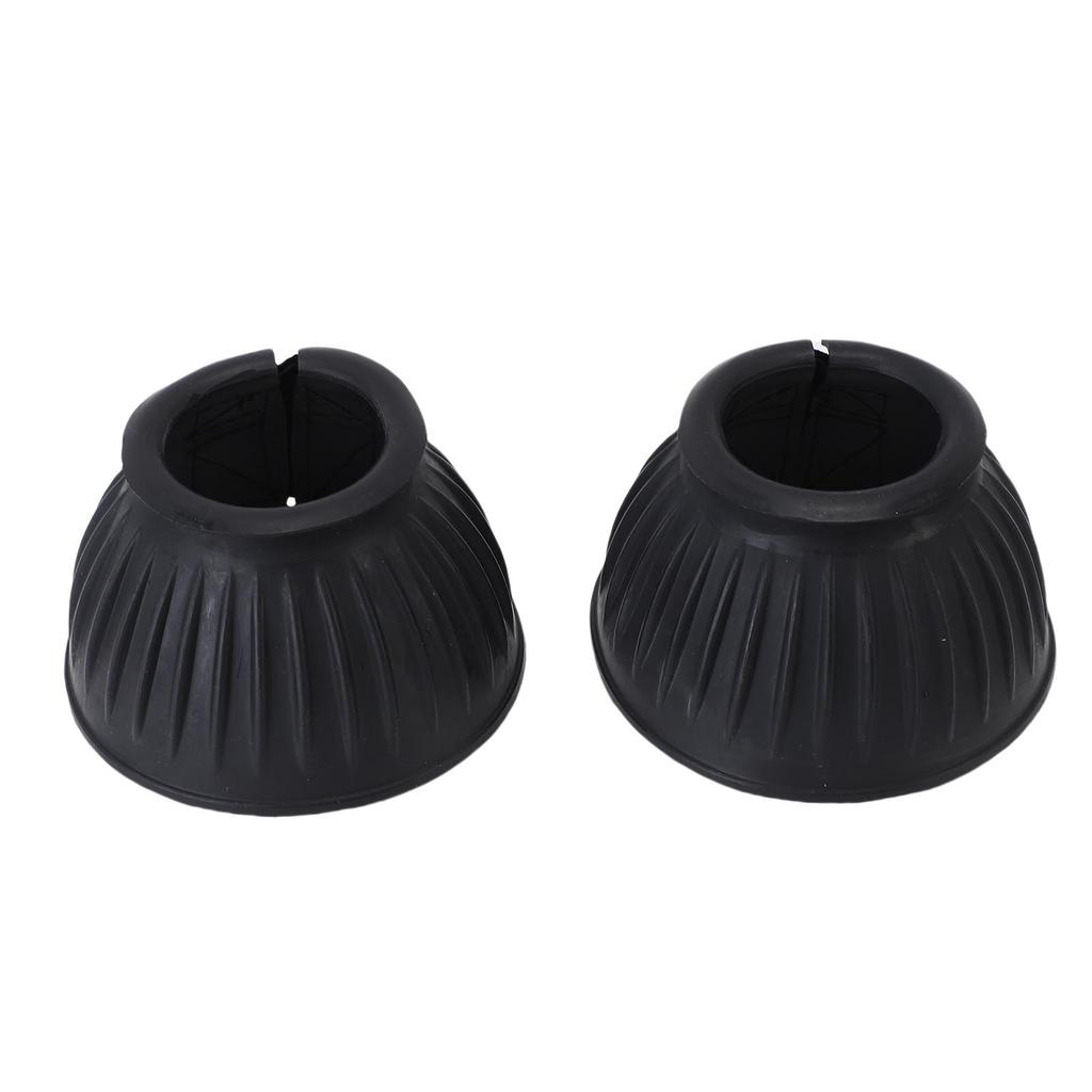 1 Pair Horse Bell Boots Comfortable Rubber Bell Boots Equine Hoof Protector for Riding Training Equestrian Supplies S