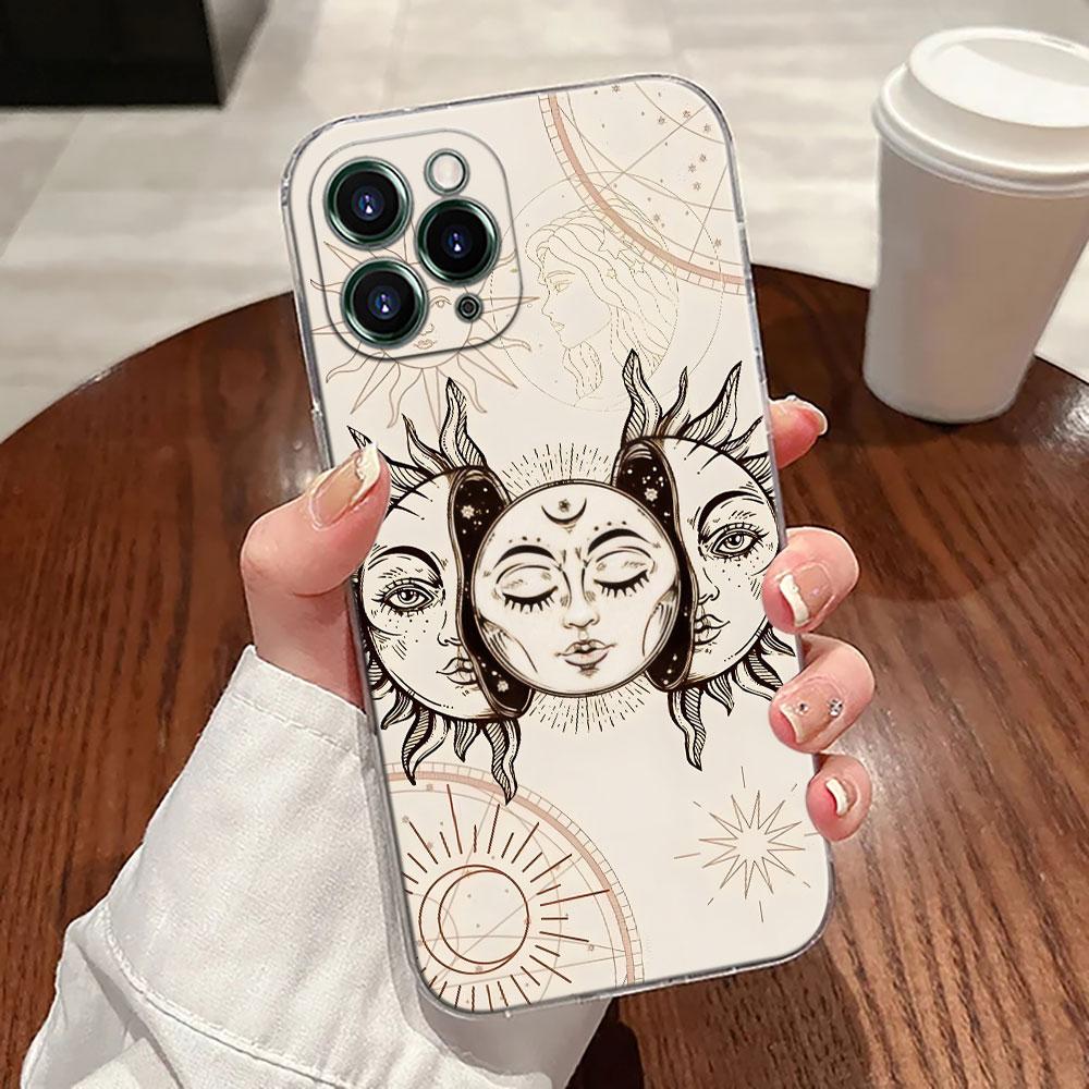 Чехол-футляр с картой Таро Солнце и Луна, Астрология, Магия для Apple iPhone 17 16 15 14 13 12 11 Pro Max 16 Plus 16E 17Air 17Pro Чехол для телефона Funda