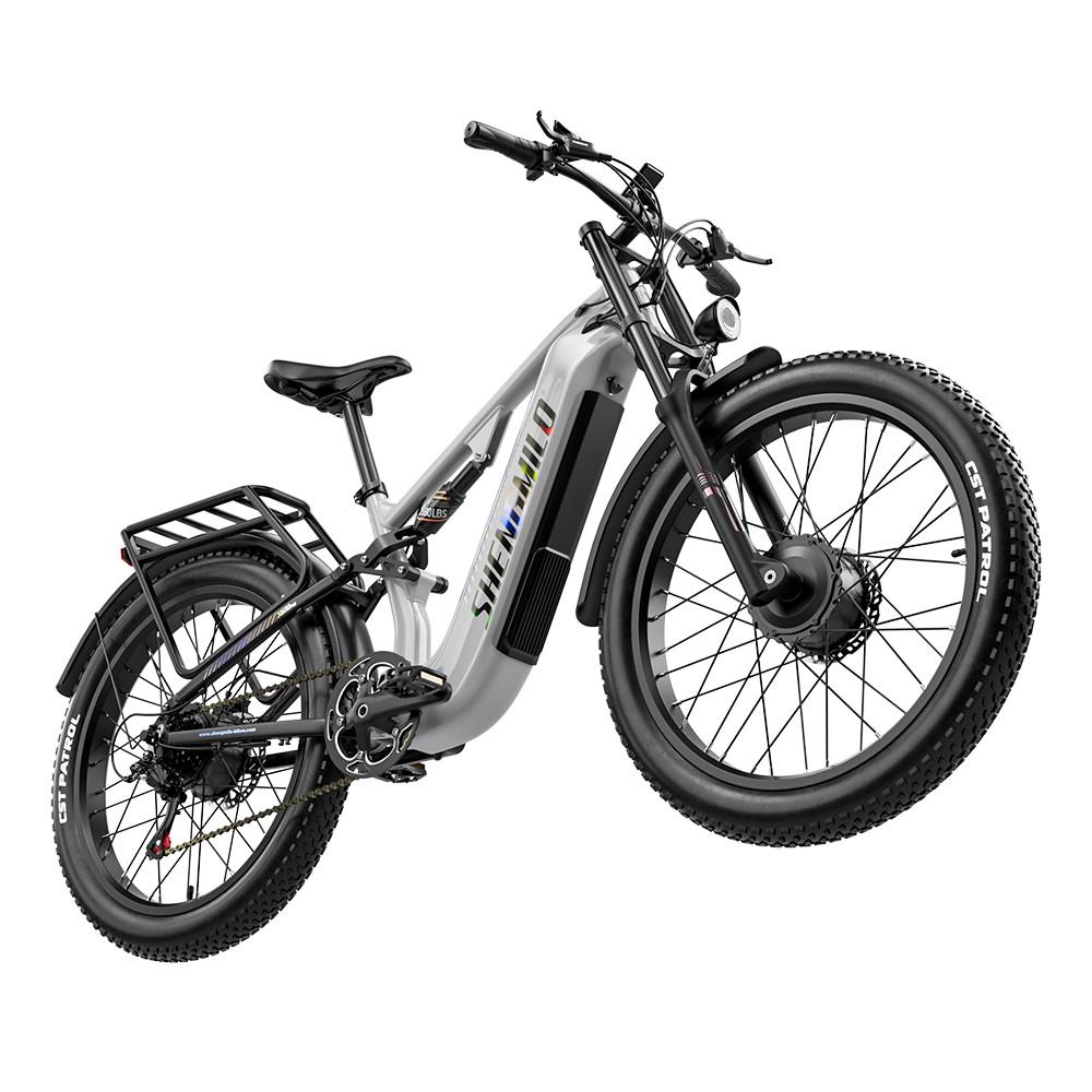 Shengmilo S600 Pro 48V 25Ah Electric Bicycle 26x3.0 Fat Tyre 40 Degree Climbing Shimano 7 Speed Hydraulic Disc Brake Removable Battery UK
