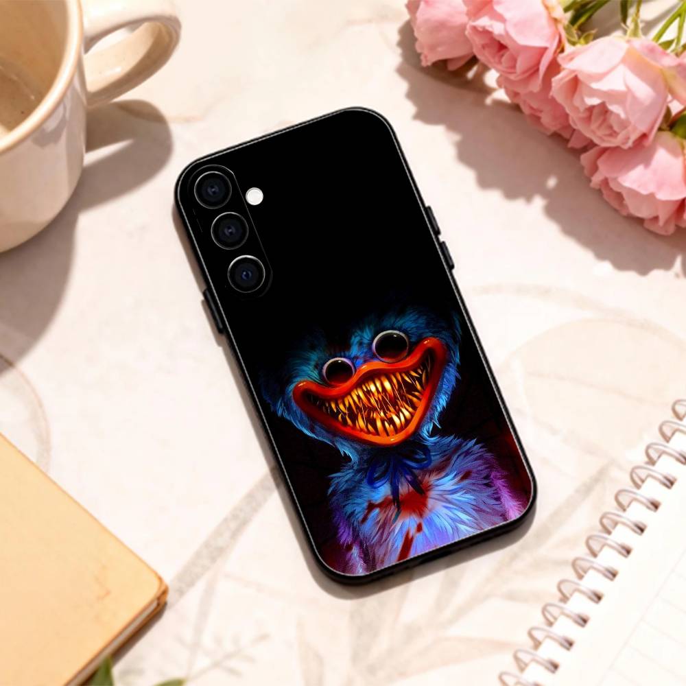 Чехол для телефона Хоррор-игра H-Huggy W-Wuggy для Samsung Galaxy A73, A72, A71, A70, A53, A52, A51, Других Мягкий Черный Корпус