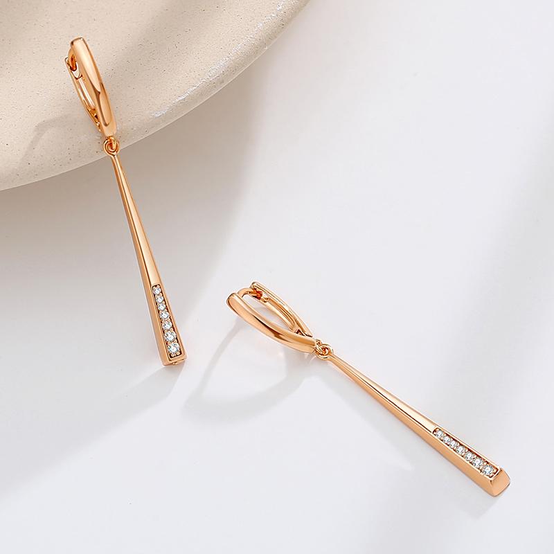 Модные длинные висячие серьги Kinel для женщин, ювелирные украшения с блестящим цирконом