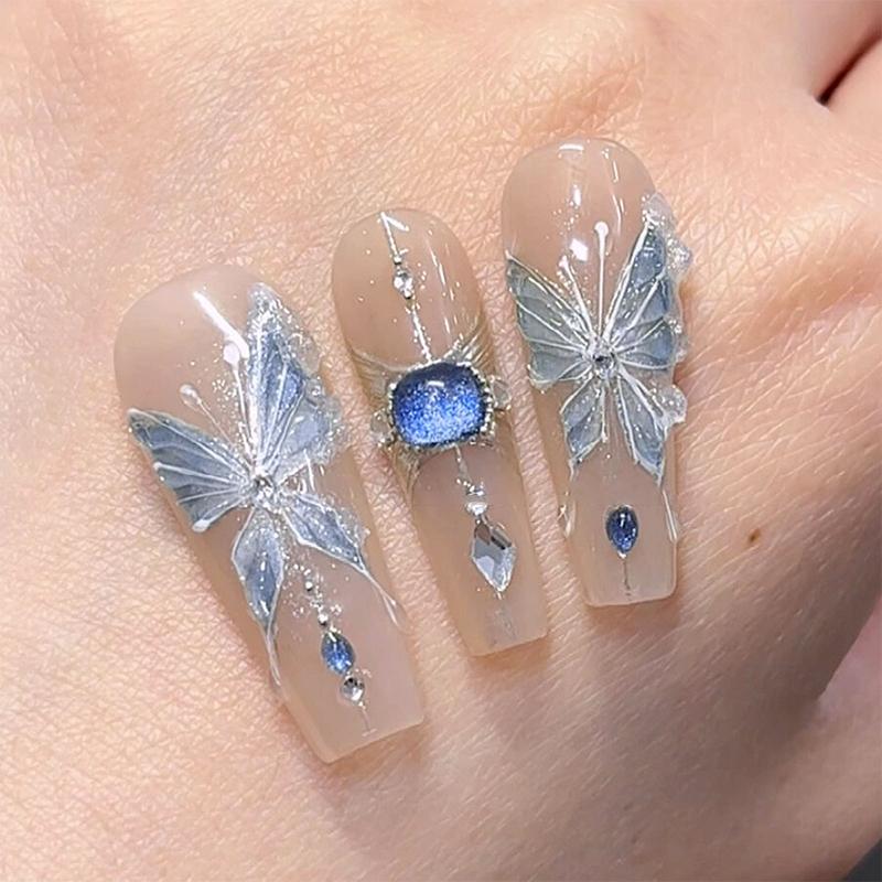 Butterfly Shape Shiny Nail Sticker Nail Styling Stereoscopic Nail Decal Diy Art Salon Nail Art Enthusiasts